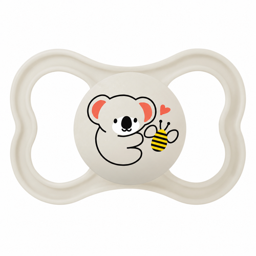 MAM Supreme Dummy Silicone Soother 6 Months + Koala Design with Steriliser Case