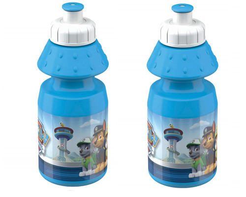 Paw Patrol Plastic 35cl Sport Water / Juice Bottle TWIN PACK