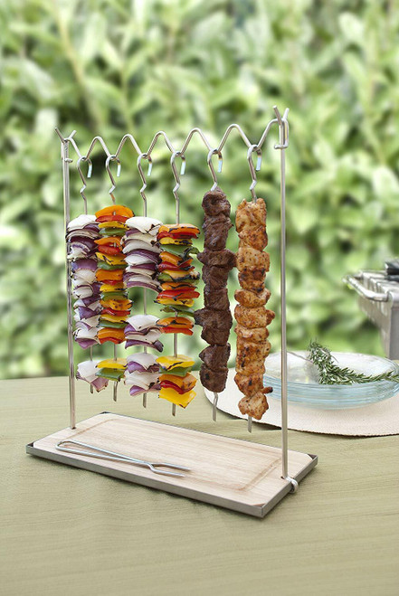 6 X Charcoal Companion Stainless Steel Skewer Stations