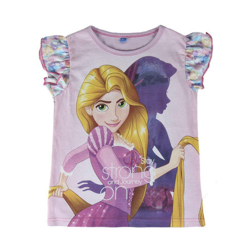 Disney Princess Girls Pink T-Shirt with 'Stay Strong and Journey On' Logo