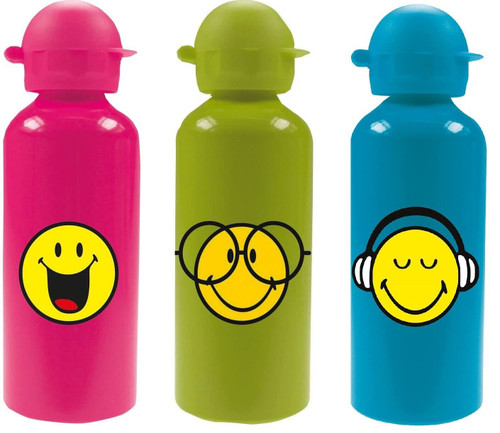 Zak Designs Smiley Face Aluminium Sports Bottle 600ml