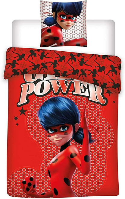 Miraculous Ladybug 'Girl Power' Duvet Cover and Pillow Case Single (U.S Twin)