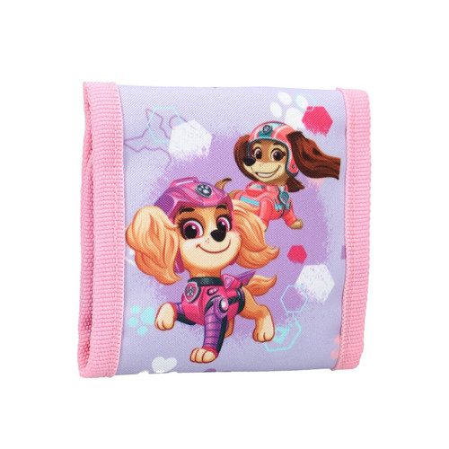 Paw Patrol 'The Movie' Pink Canvas Tri Fold Wallet with Skye and Everest