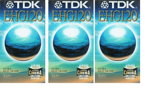 TDK E-HG120 Extra High Grade VHS Blank Video Tape 120 Minutes