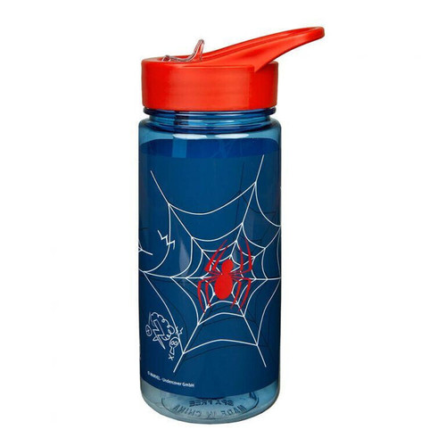 Spiderman Drinks Bottle with Flip Up Dispenser Blue