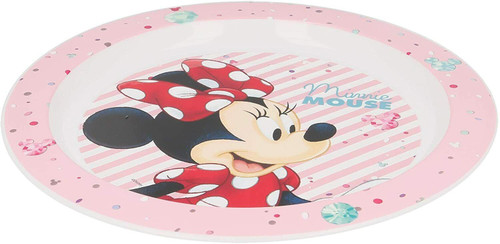 Disney Minnie Mouse Microwave Compatible Plate Pink