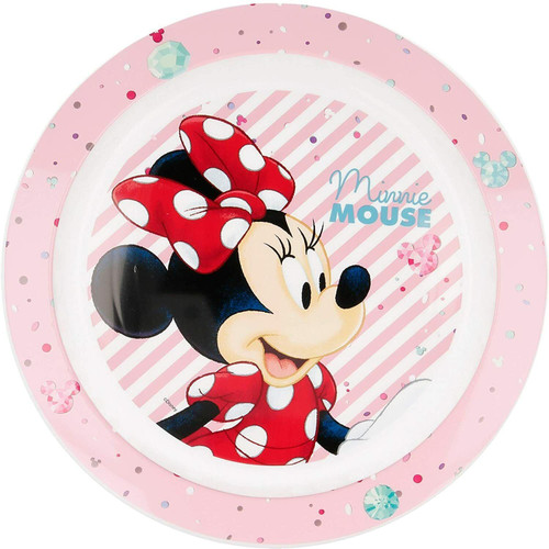 Disney Minnie Mouse Microwave Compatible Bowl and Plate Pink