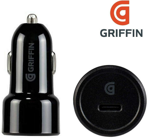 Griffin USB-C In Car Charger Fast Charge 3.0 Amp Universal in Black