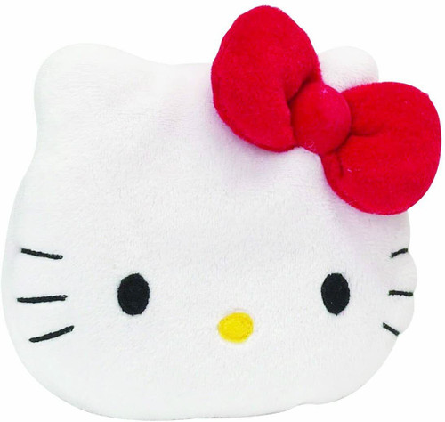 Hello Kitty Plush Purse with Zip, Red Bow Motif