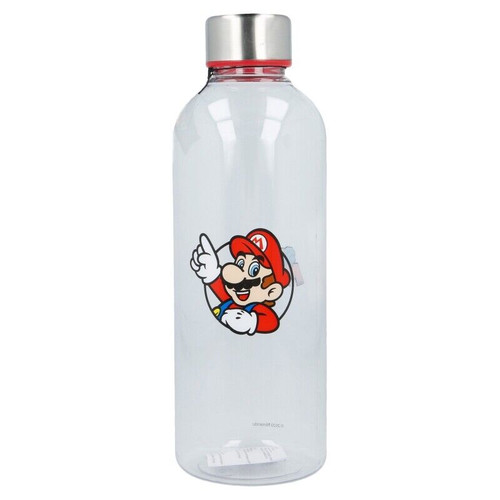 Super Mario Large Screw Top 850ml Hydrating Plastic Water Bottle