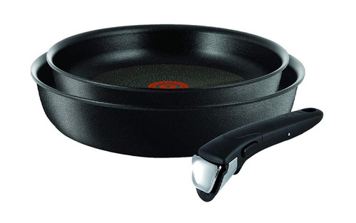 Tefal Ingenio Expertise Induction Frypan Set 22cm and 26cm with Ingenio Handle