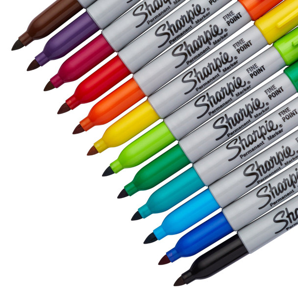 Sharpie Permanent Marker Pens in 12 Packs, Choose from over 30 Colours