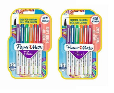 PaperMate Flair Felt Tip Pens 0.7mm tip Pastel 12 Pack