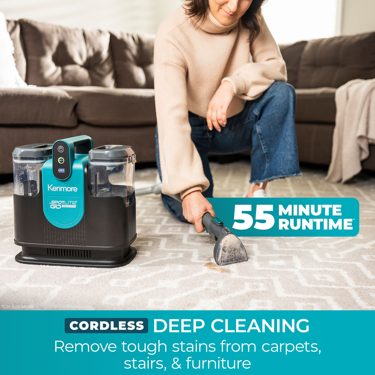 ケンモア（Kenmore）ポータブルクリーナー／リンサークリーナー Kenmore SpotLite Go Cordless Portable Carpet Cleaner