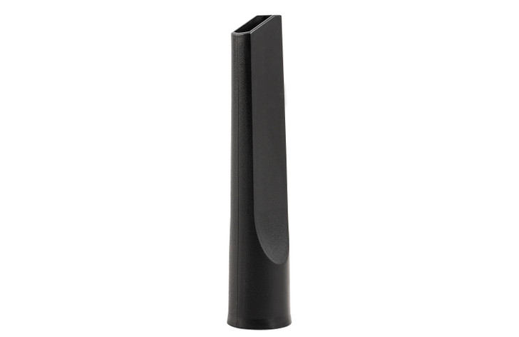 A black crevice tool on a white background