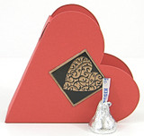 Small Heart Box shown in Shimmering Red. Foil Seal not included.