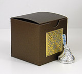 Small Tuck Top Box shown in Shimmering Chocolate. Foil Seal not included.