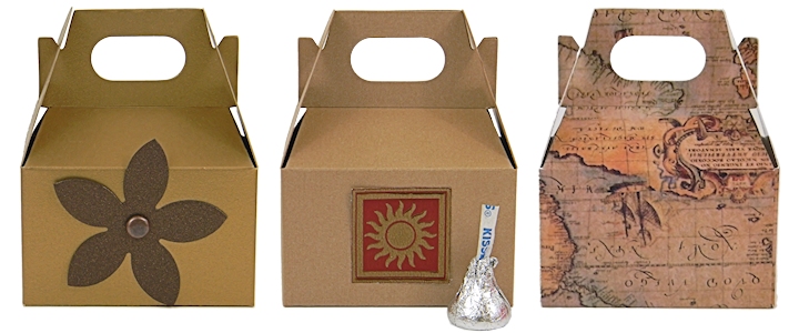 Small Kraft Favor Boxes with Handle