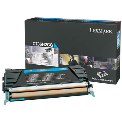 C736H2CG | Original Lexmark High-Yield Toner Cartridge – Cyan