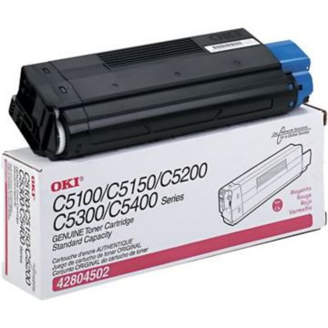 Original OKI Type C6 Toner Cartridge for C5150n/C5100/C5200/C5300/5400 Series  Magenta