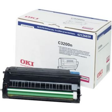 Original OKI 42126659 Image Drum with Toner Cartridge for C3200N Printer  Magenta