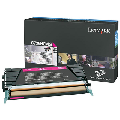Original Lexmark C736H1MG C736/X736/X738 Magenta Return Program High-Yield Toner Cartridge