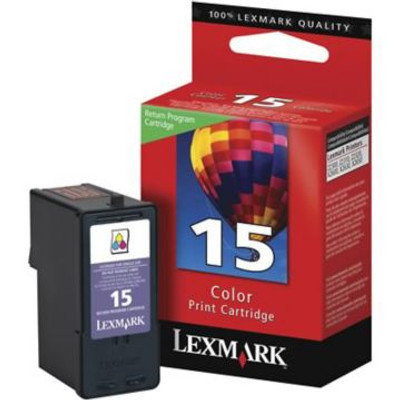 Original Lexmark #15 18C2110 Return Program Standard-Yield Inkjet Cartridge  Tri-Color