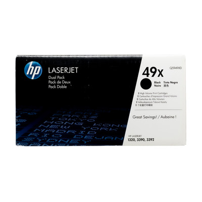 Q5949XD | HP 49X 2-Pack | Original HP High-Yield Dual Pack Toner Cartridges - Black