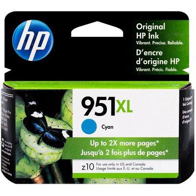 CN046AN | HP 951XL | Original HP High-Yield Ink Cartridges – Cyan