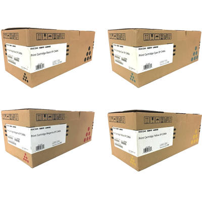 Ricoh SP-C340A Set | 407895 407896 407897 407898 | Original Ricoh Laser Toner Cartridges – Black, Cyan, Magenta, Yellow
