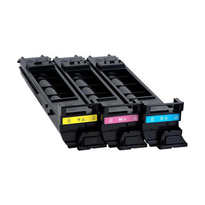 A0DKJ32 Set | A0DK232 A0DK332 A0DK432 Original Konica Minolta Toner Cartridges - Yellow, Magenta, Cyan