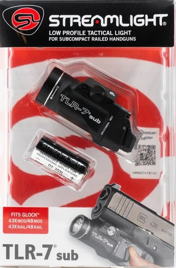 STREAMLIGHT TLR-7X SUB 500 LUMENS FITS GLOCK 43X//48 69400