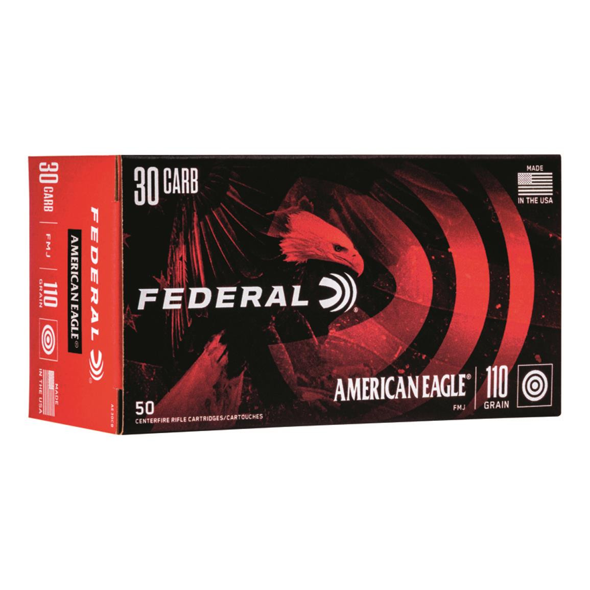 FEDERAL AMERICAN EAGLE 30 CARBINE 110 GR FMJ AE30CB - Shydas