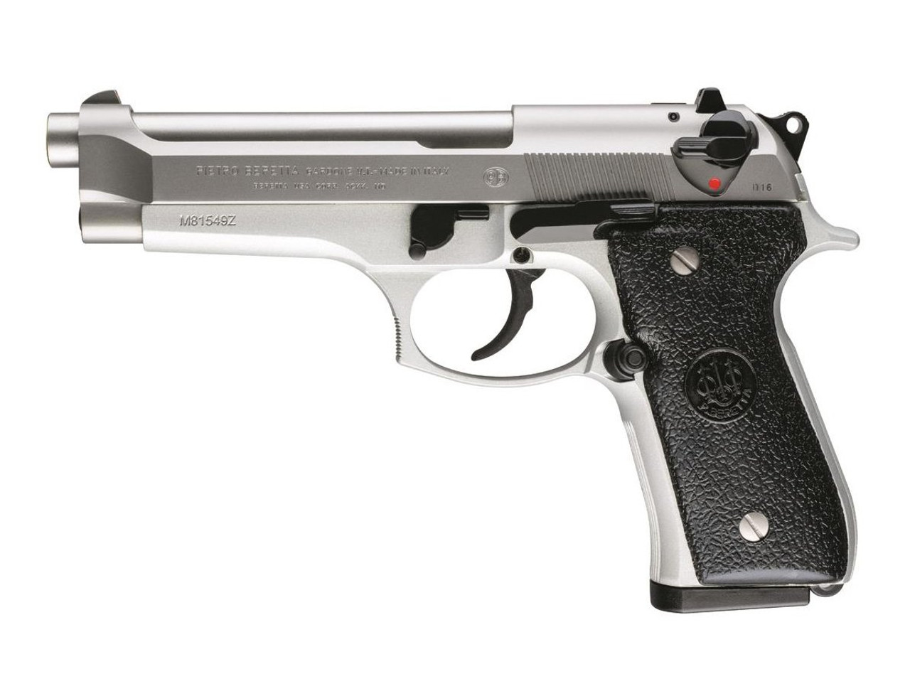 BERETTA 92FS 9MM 4.9 INOX/RUBBER GRIPS (MADE IN ITALY) JS92F520M - Shydas  Outdoor Center