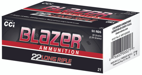 CCI 0021  22LR       BLAZER    40 LRN*PAPER 50/100