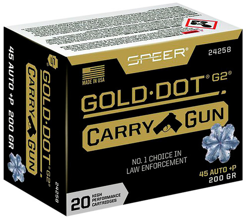 SPEER 24258   CARRY GUN  45A+P 200 GDHP      20/10