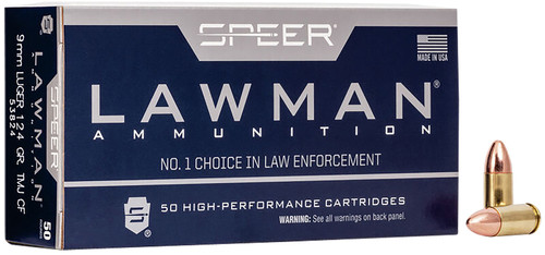 SPEER 53824 LAWMAN CF    9MM   124 TMJ       50/20