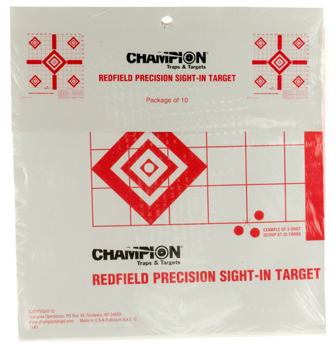CHAMP 47387      SIGHT IN TARGETS(REDFIELD)100PK