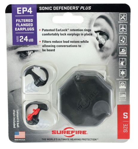 SF EP4-BK-MPR      TRP FLANGED EARPLUGS MD BLK