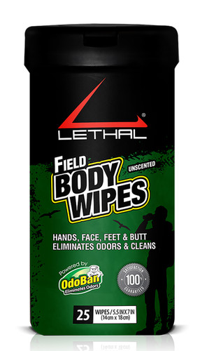 LETHAL 9423W6725W    FIELD BODY WIPES 25