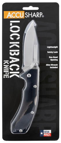 FPI 711C  ACCUSHARP LOCKBACK G10 KNIFE BLACK