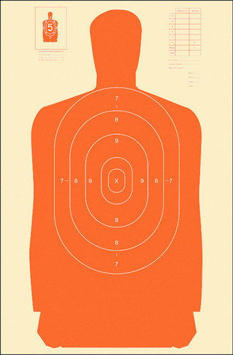 ACTION B-27SORANGE    STND SILHTE  TARGET    100BX