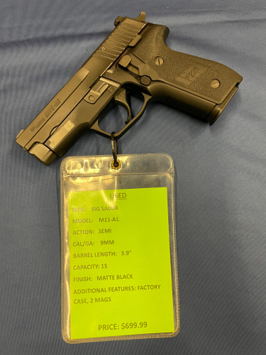 USED SIG SAUER M11-A1 9MM, 3.9" BBL, MATTE BLACK 15015