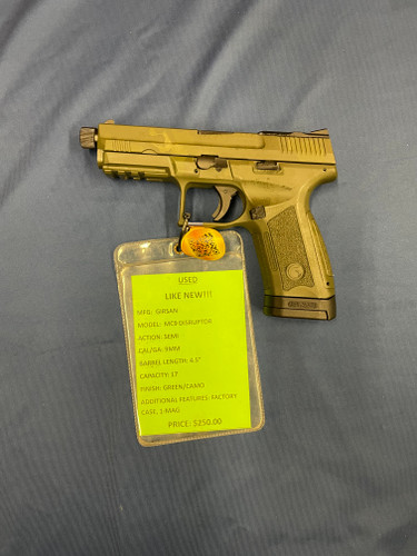 GIRSAN MC9 DISRUPTOR 9MM, 4.5" BBL, GREEN/CAMO 15224