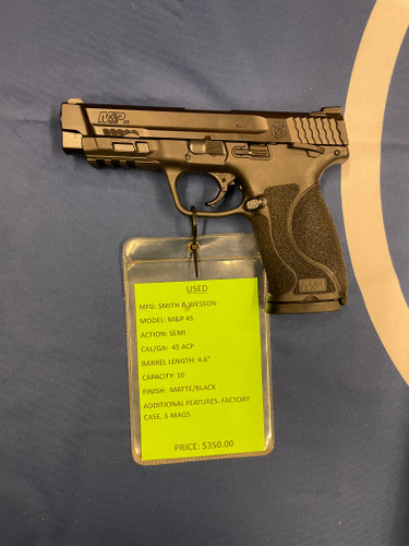USED SMITH & WESSON M&P45 45ACP, 4.6" BBL, MATTE/BLACK 15615
