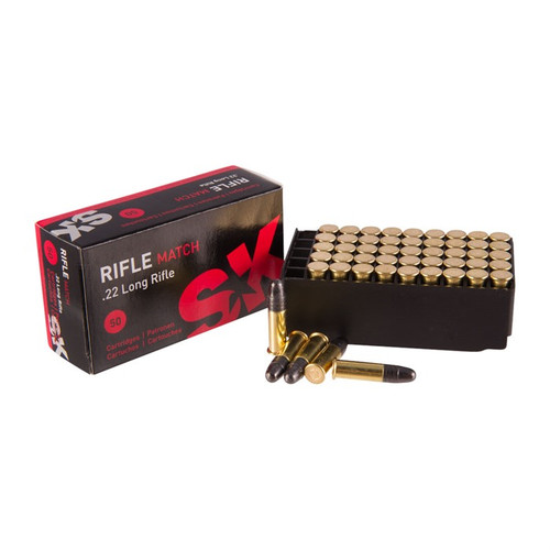 SK MATCH RIMFIRE AMMUNITION 22 LR 40 GR LRN STD VELOCITY 420108