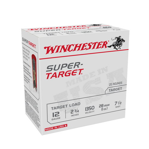 WINCHESTER SUPER TARGET 12 GA 1 OZ (28 GM) #7.5 1350 FPS TRGT13507