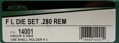 RCBS-GROUP A DIE SET .280 REMINGTON RCBS14001