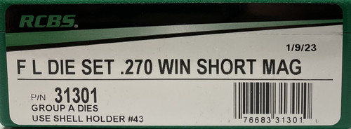 RCBS-GROUP A DIE SET .270 WSM RCBS31301