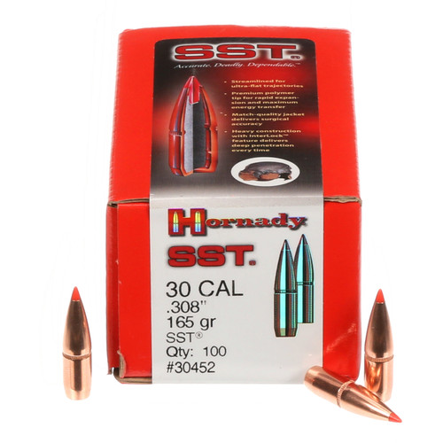 HORNADY 30 CAL .308 165GR SST 100 CT HORN30452